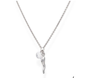 Collana Cornetto Rodio e Punto Luce