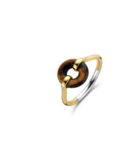 Ti Sento Anello in Argento Pietra Marrone