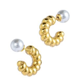 Orecchini in acciaio dorato