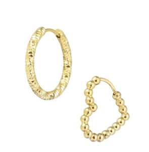 Orecchini in acciaio dorato