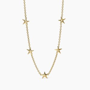 Collana forata in acciaio dorato