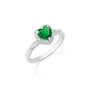 Anello in argento verde smeraldo
