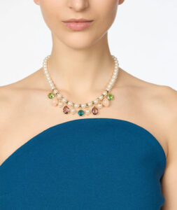 Collana perle con ciondoli