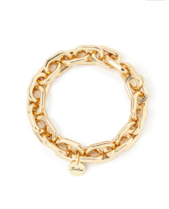 Bracciale dorato a maglie intrecciate