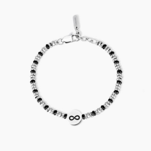 Bracciale uomo in acciaio simbolo infinito