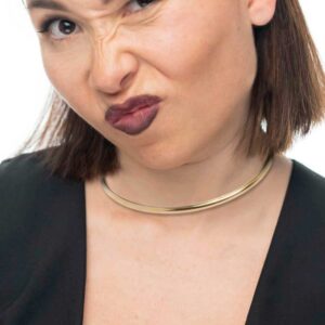 Girocollo rigido in acciaio /dorato