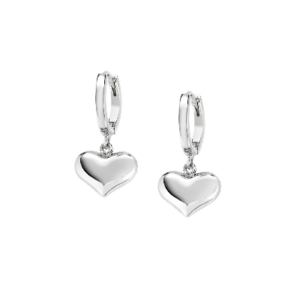 Orecchini in argento cuore pendente