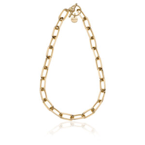 Collana girocollo dorata o acciaio