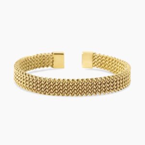 Bracciale in maglia acciaio dorato