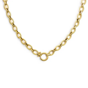 Collana in acciaio a maglie larghe